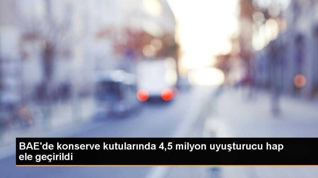 BAE’de konserve kutularında 4,5 milyon uyuşturucu hap ele geçirildi