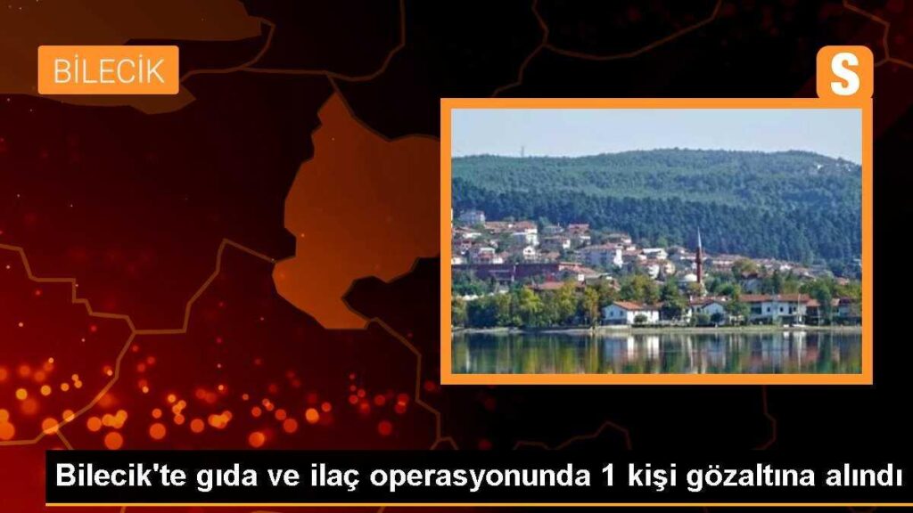 Bilecik’te gıda ve ilaç operasyonunda 1 kişi gözaltına alındı