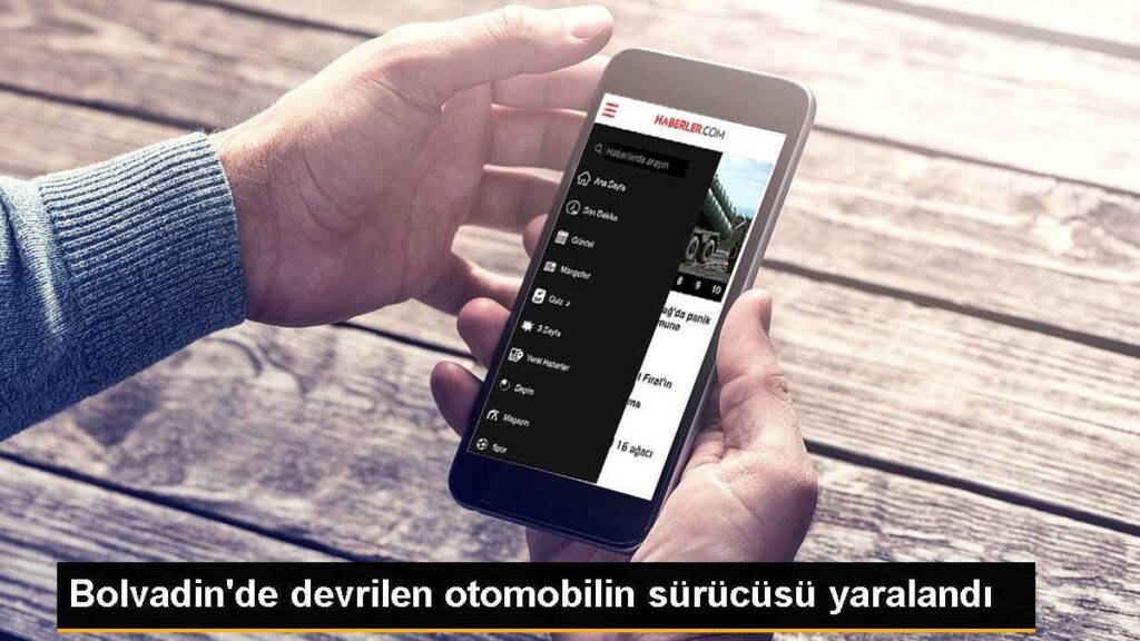 Bolvadin’de devrilen otomobilin sürücüsü yaralandı