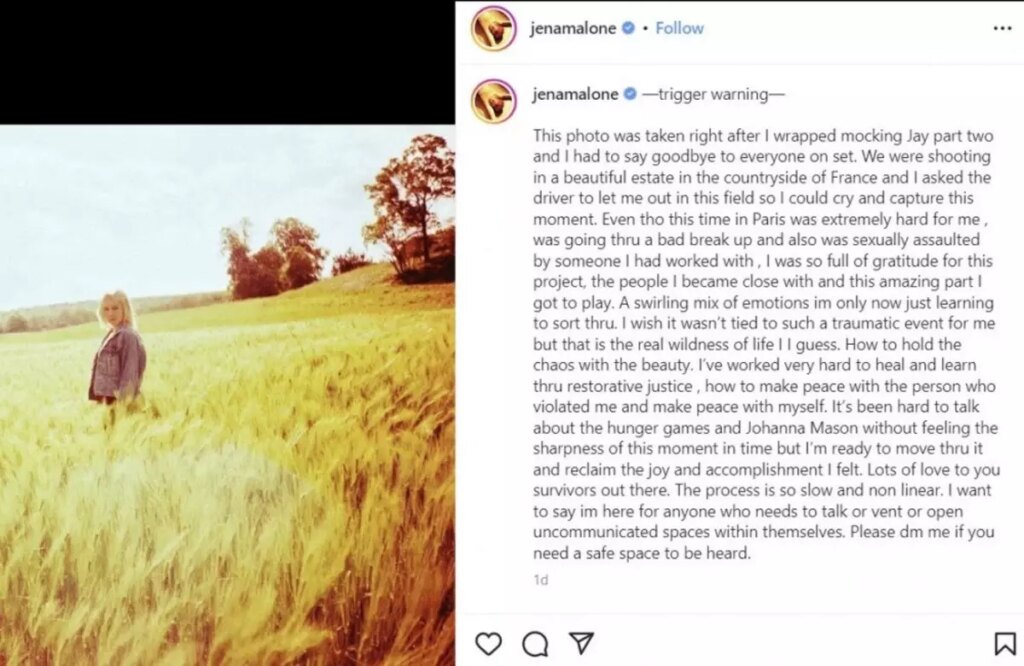 Jena Malone: ‘Açlık Oyunları setinde tacize uğradım’