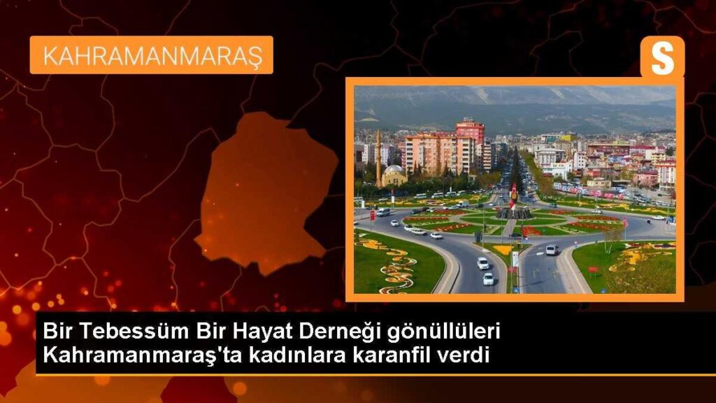 Bir Tebessüm Bir Hayat Derneği gönüllüleri Kahramanmaraş’ta kadınlara karanfil verdi