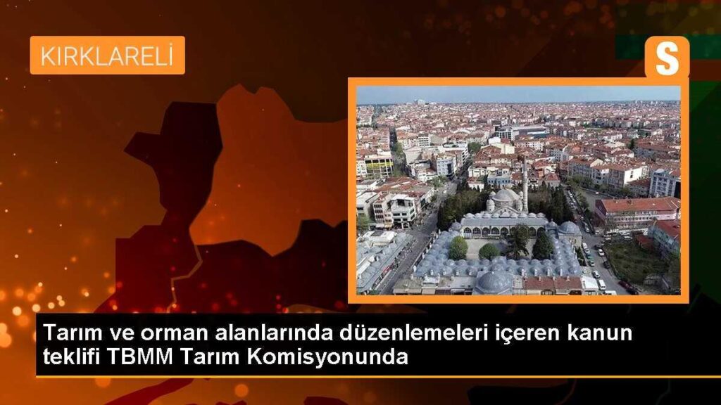 Tarım ve orman alanlarında düzenlemeleri içeren kanun teklifi TBMM Tarım Komisyonunda